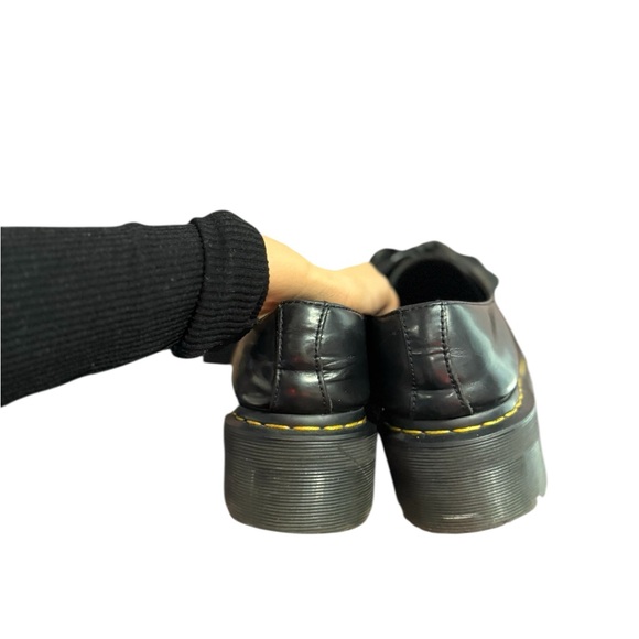 DR.MARTEN Holly Leather Oxford Lace Up Ribbon Platform Loafers - Picture 5 of 13